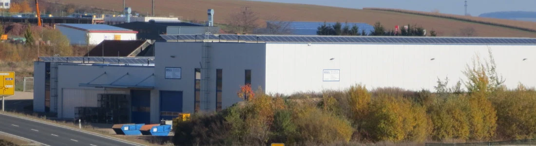 Die Rosell GmbH an der Zufahrt im Gewerbegebiet von Heilbad Heiligenstadt